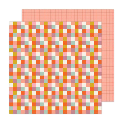 PREORDER - ships late May: AC Jen Hadfield Groovy Darlin' 12x12 Paper: Checkered