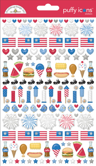 DOODLEBUG DESIGNS Hometown USA Puffy Icons Stickers