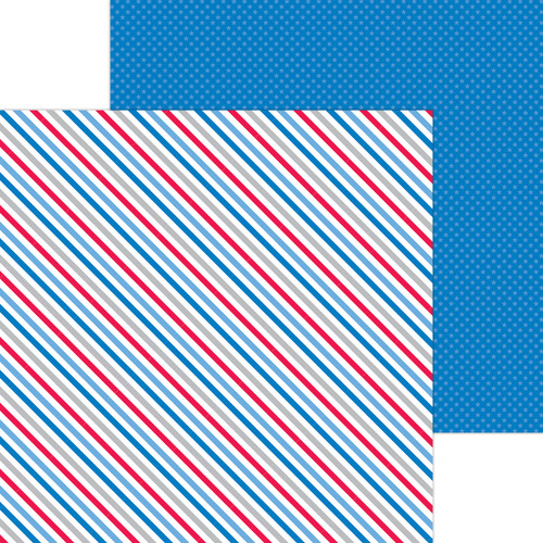 PREORDER - ships late June: DOODLEBUG DESIGNS Hometown USA 12x12 Paper: Red, White, & Blue