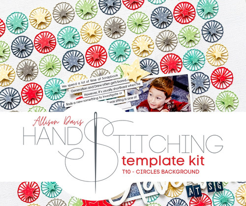 Allison Davis Stitching Template Kit T10 - Circles Background