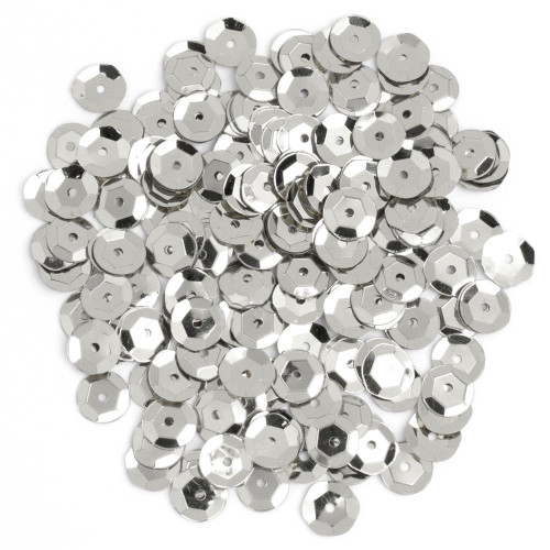 COUSIN DIY Cupped Sequins | 8mm: Silver (200/pkg)