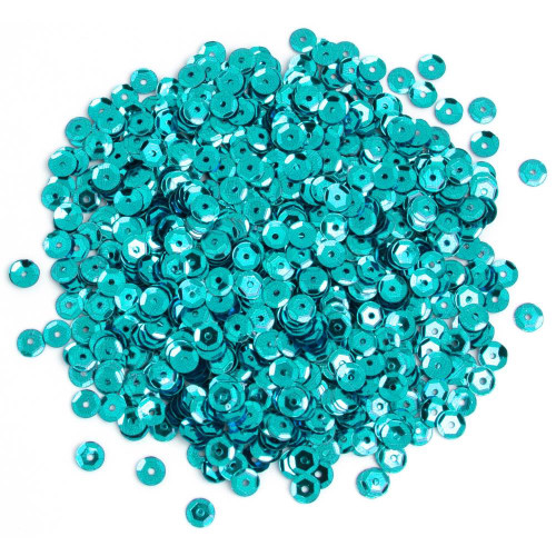 COUSIN DIY Cupped Sequins | 8mm: Turquoise Peacock (200/pkg)