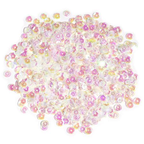 COUSIN DIY Cupped Sequins | 5mm: Crystal Iridescent (800/pkg)