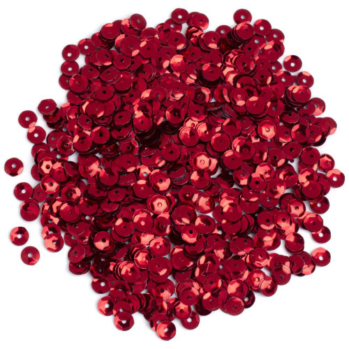 COUSIN DIY Cupped Sequins | 5mm: Red (800/pkg)