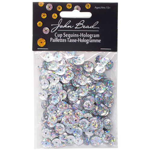 JOHN BEAD Cupped Sequins | 8mm: Silver (850/pkg)