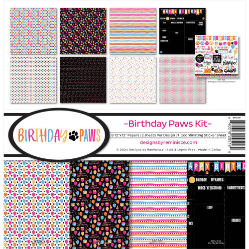 PREORDER - ships late May: REMINISCE 12x12 Collection Pack: Birthday Paws