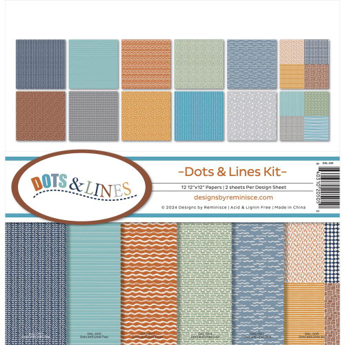 PREORDER - ships late May: REMINISCE 12x12 Collection Pack: Dots And Lines