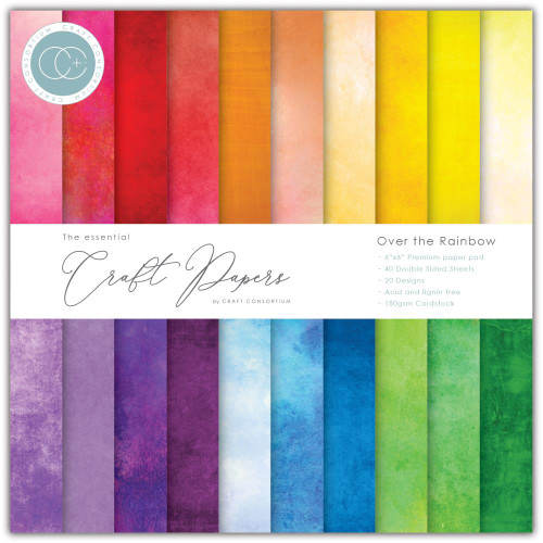 CRAFT CONSORTIUM 6x6 Paper Pad: Ink Drops - Over the Rainbow
