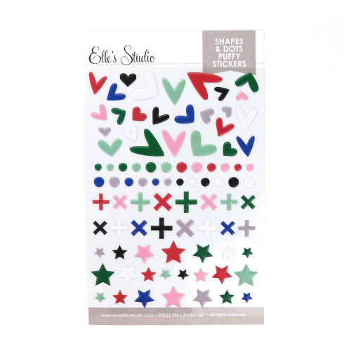 ELLE'S STUDIO Puffy Stickers: Christmas | Shapes & Dots