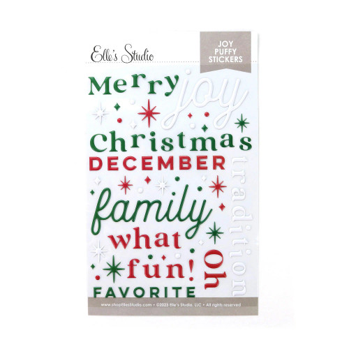 ELLE'S STUDIO Puffy Stickers: Christmas | Joy