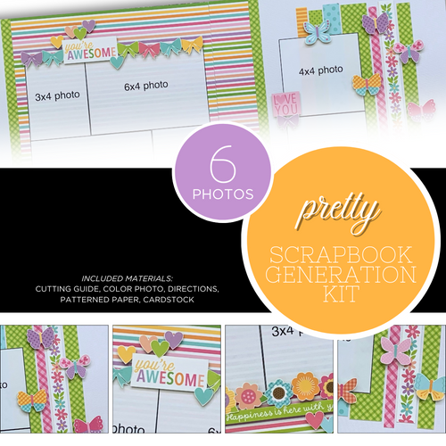 SCRAPBOOK GENERATION Pretty - 1 Layout Kit