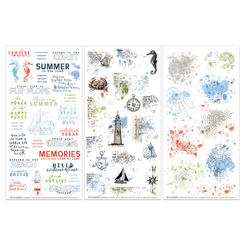 PREORDER - ships mid-June: 49 AND MARKET Rub-On Transfer Set: Summer Porch | Essentials (3 sheets)