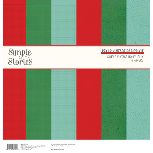 PREORDER - ships late August: SIMPLE STORIES Simple Vintage Holly Jolly Vintage Basics Kit