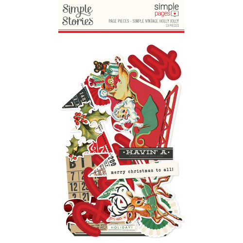 PREORDER - ships late August: SIMPLE STORIES Simple Vintage Holly Jolly Simple Pages Page Pieces