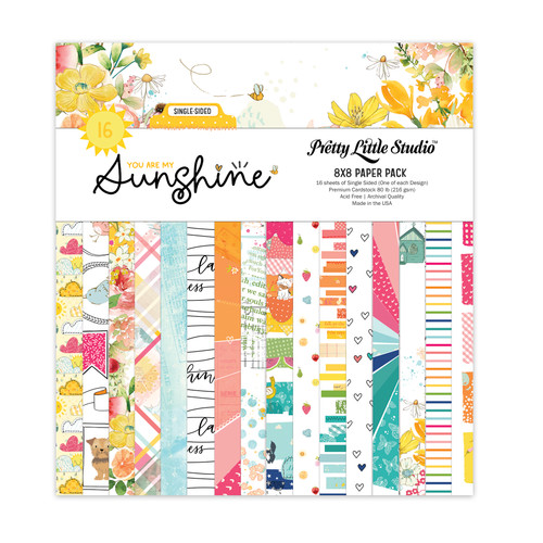 PREORDER - ships late August: PRETTY LITTLE STUDIO You Are My Sunshine | 8x8 Paper Pack