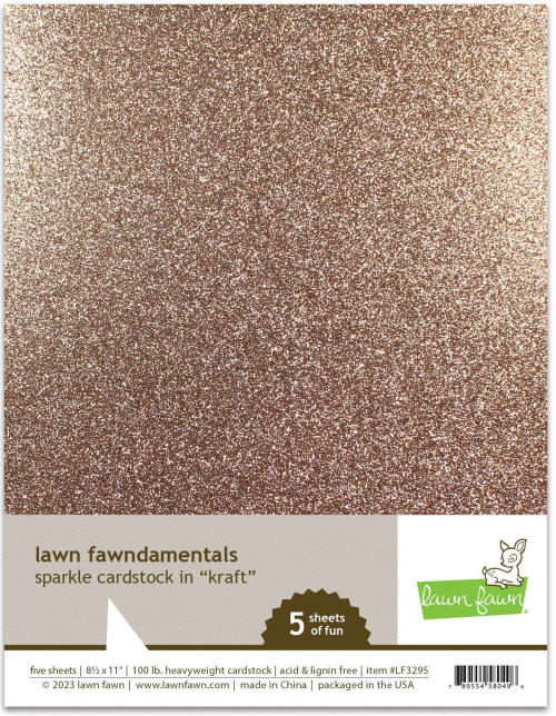 LAWN FAWN 8.5 x 11 Sparkle Cardstock: Lemon Yellow - Scrapbook
