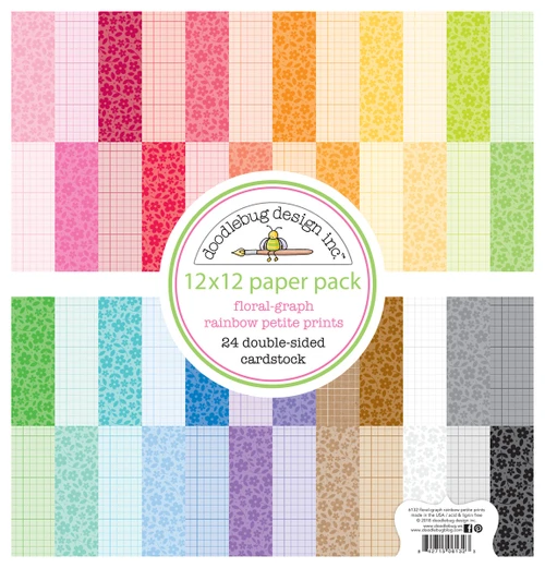 DOODLEBUG DESIGNS 12x12 Rainbow Petite Prints: Floral-Graph