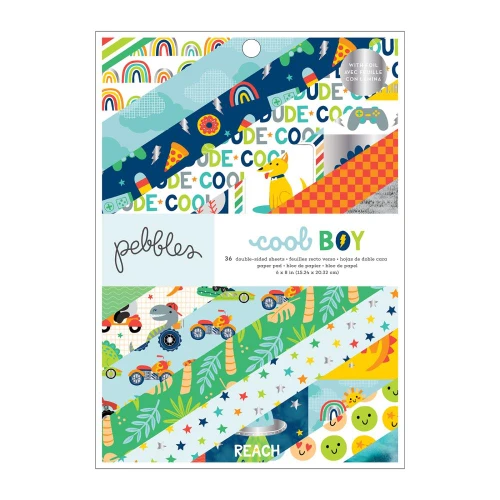 AMERICAN CRAFTS 6x8 Paper Pad: Pebbles - Cool Boy