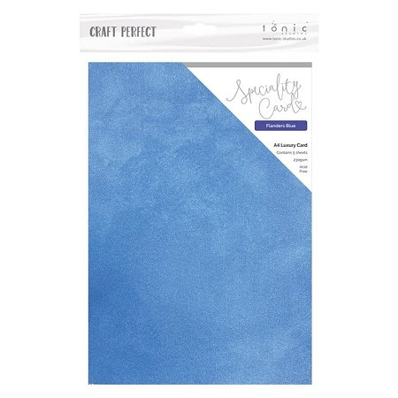 TONIC STUDIOS  8.5 x 11 Specialty Cardstock: Luxury Embossed - Flander's Blue