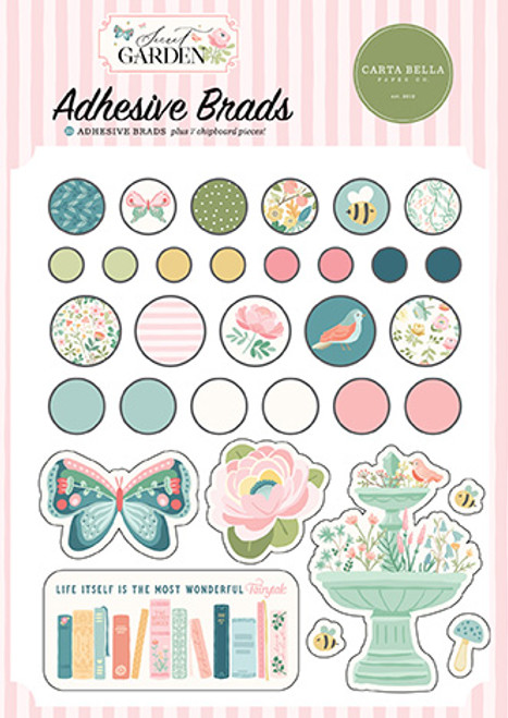 CARTA BELLA Secret Garden Adhesive Brads