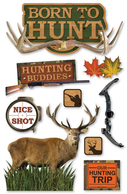 PAPER HOUSE PRODUCTIONS 3D Sticker: Born To Hunt