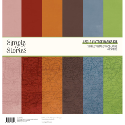 SIMPLE STORIES Simple Vintage Woodlands Vintage Basics Kit