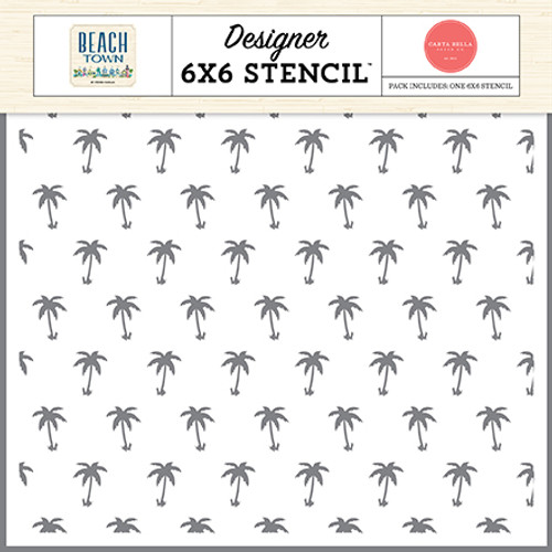 CARTA BELLA Beach Town Stencil: Palm Tree Paradise