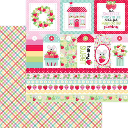 DOODLEBUG DESIGNS Berry Sweet 12x12 Paper: Berry Basket