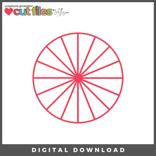 DIGITAL DOWNLOAD: Cut Files by Allison - Sunburst Circle Outline
