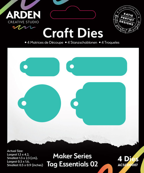 ARDEN CREATIVE STUDIO Craft Die Set: Maker Series - Tag Essentials 02
