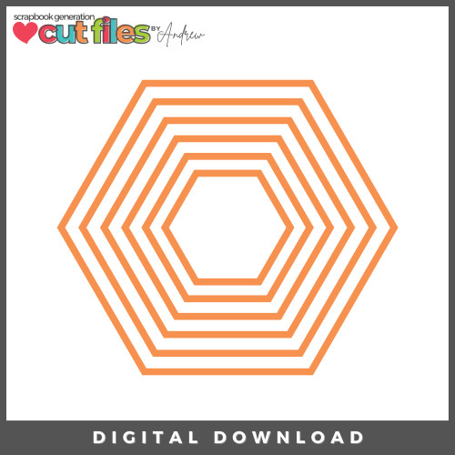 DIGITAL DOWNLOAD: Cut Files by Andrew - Concentric Hexagons