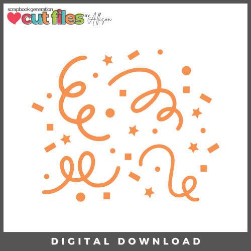 DIGITAL DOWNLOAD: Cut Files by Allison - Streamers and Confetti