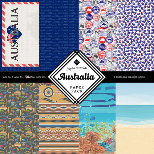 SCRAPBOOK CUSTOMS 6x6 Paper Pack: Travel | Australia