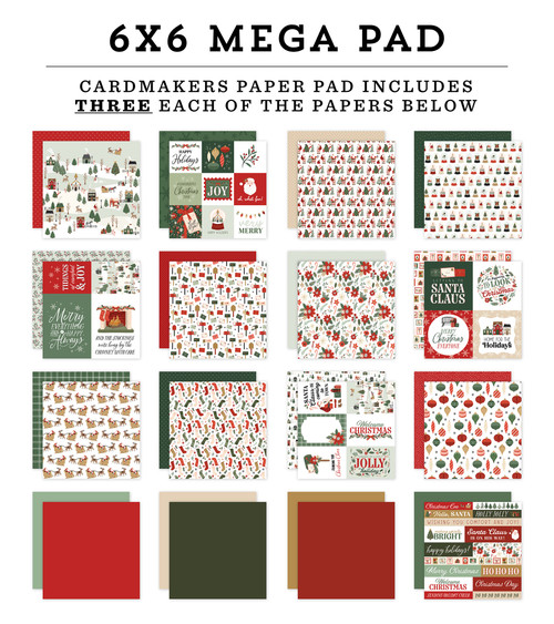 CARTA BELLA Christmas Village Cardmakers 6x6 Mega Pad