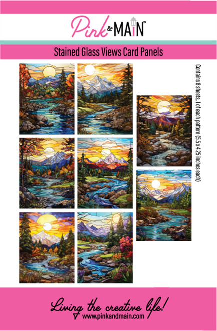 PINK & MAIN Card Panels: Tropical Stained Glass Panels