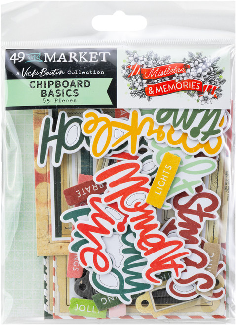 49 AND MARKET by Vicki Boutin Chipboard Basics: Mistletoe and Memories