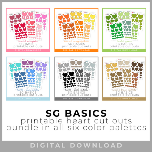 DIGITAL DOWNLOAD: Printables by Debbie - Hearts Bundle