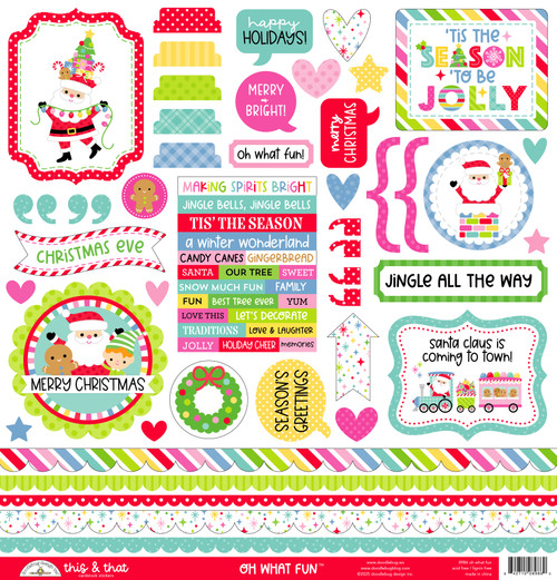DOODLEBUG DESIGNS Oh What Fun This & That 12x12 Sticker