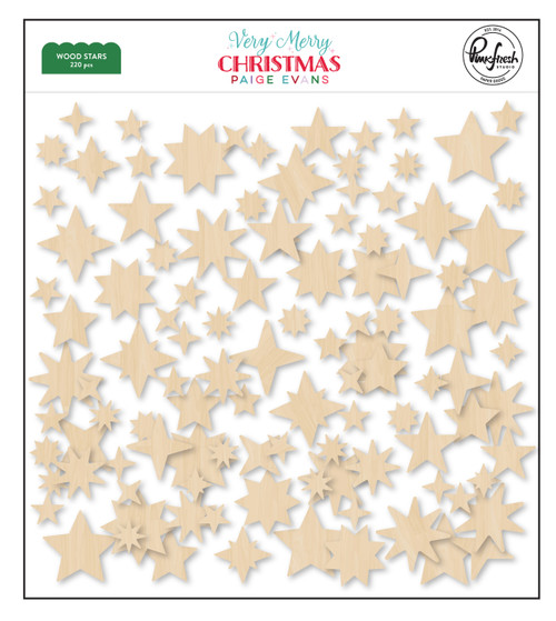 PINKFRESH STUDIO by PAIGE EVANS Wood Stars: Very Merry Christmas