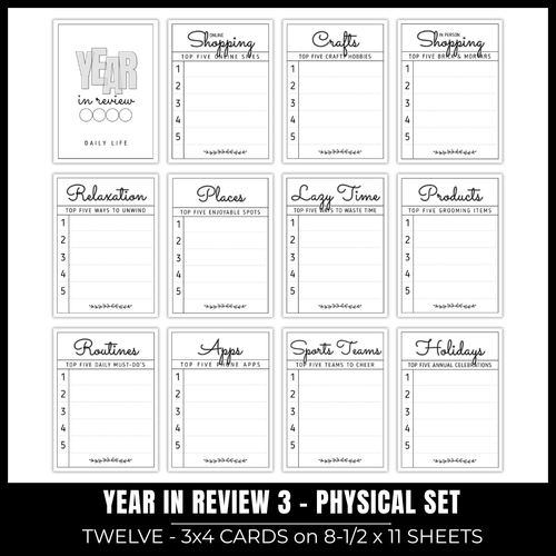 SCRAPBOOK GENERATION Printed Papers | Year in Review 3 - Daily Life