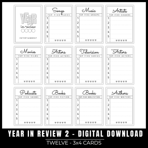DIGITAL DOWNLOAD: Printables by Debbie - Year in Review 2 | Entertainment