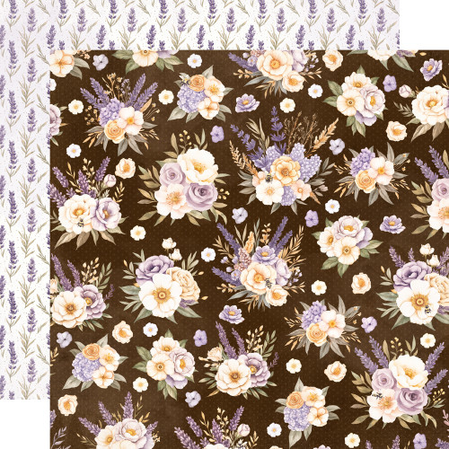 PREORDER - ships February: SIMPLE STORIES Simple Vintage Lavender Fields 12x12 Paper: Buzz & Bloom