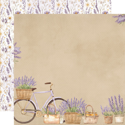 PREORDER - ships February: SIMPLE STORIES Simple Vintage Lavender Fields 12x12 Paper: Life Is Sweet