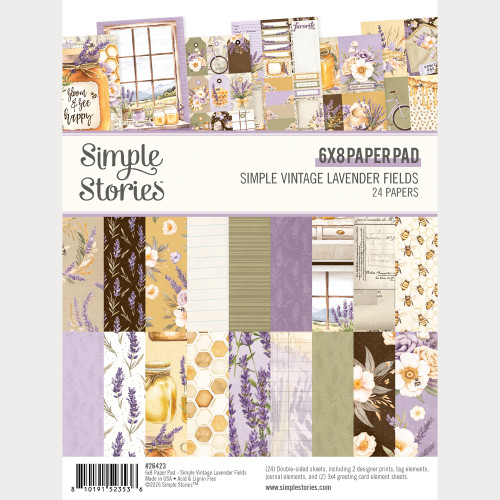 PREORDER - ships February: SIMPLE STORIES Simple Vintage Lavender Fields 6x8 Paper Pad