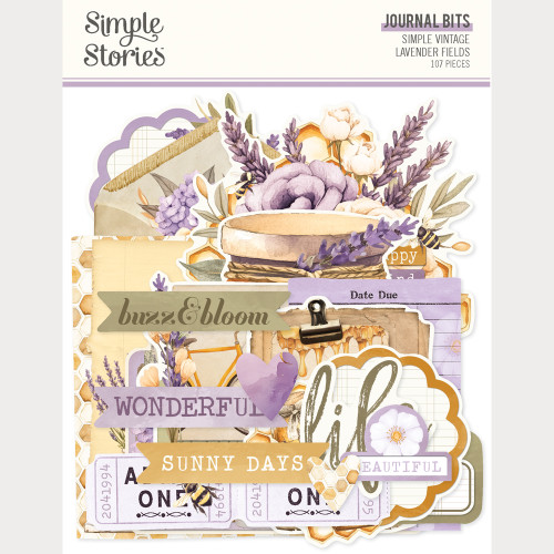 PREORDER - ships February: SIMPLE STORIES Simple Vintage Lavender Fields Journal Bits & Pieces