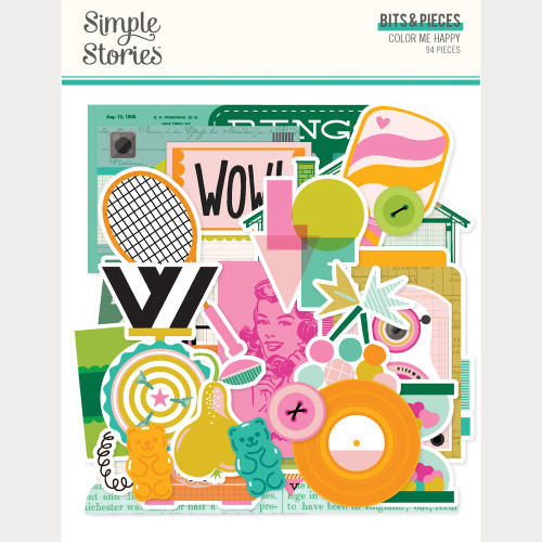 PREORDER - ships February: SIMPLE STORIES Color Me Happy Bits & Pieces