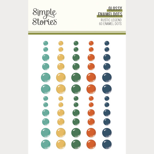 PREORDER - ships February: SIMPLE STORIES Rustic Legend Glossy Enamel Dots