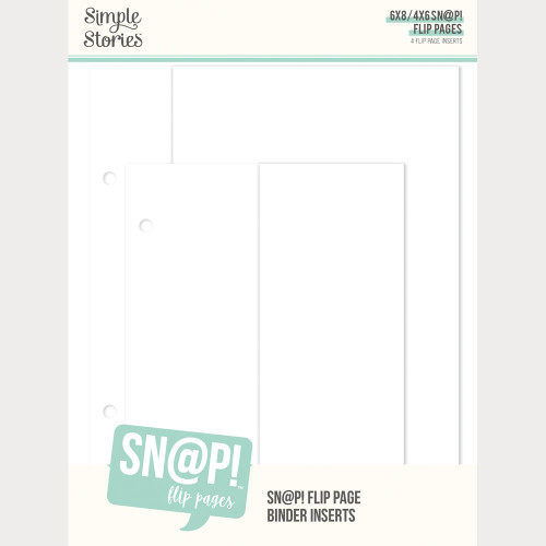 PREORDER - ships March: SIMPLE STORIES SN@P! Flip Page Binder Inserts: 4x6/6x8