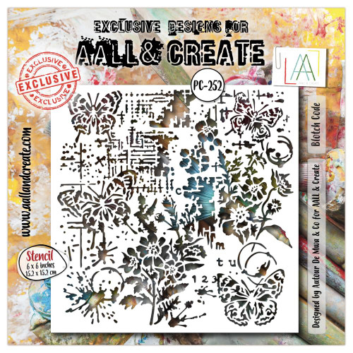 AALL AND CREATE 6x6 Stencil #252: Blotch Code