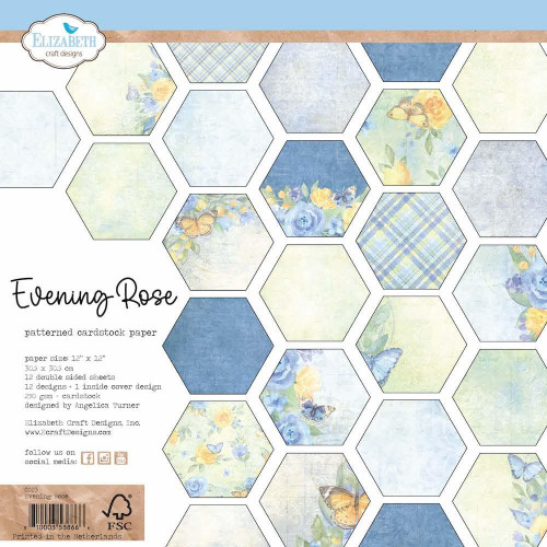 ELIZABETH CRAFT DESIGNS 12x12 Paper Pack: Evening Rose